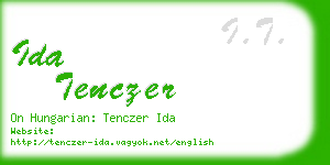 ida tenczer business card